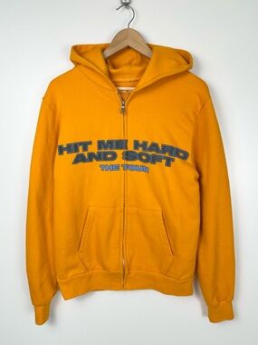 Billie Eilish Hit Me Hard and Soft The Tour Orange Dateback Zip Hoodie